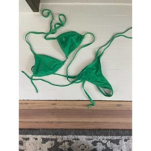 Boutine LA string bikini leaf green